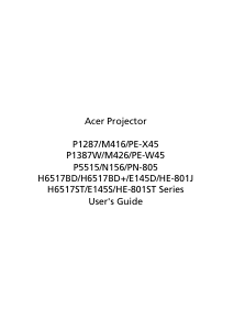 Manual Acer H6517BD Projector