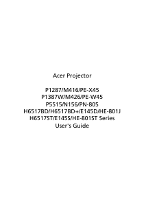 Manual Acer H6517ST Projector