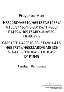 Panduan Acer H6522ABD Proyektor