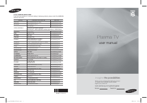 Manual Samsung PS58A676T1M Plasma Television