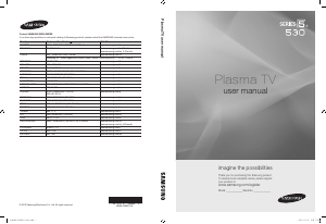 Manual de uso Samsung PS50C535C1W Televisor de plasma