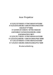 Bruksanvisning Acer H6535i Projektor