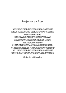 Manual Acer H6535i Projetor