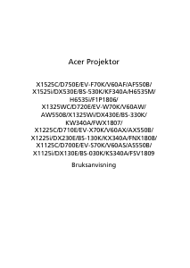 Bruksanvisning Acer H6535i Projektor