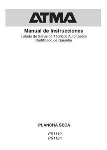 Manual de uso Atma PS 1110 Plancha