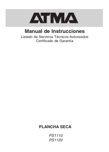 Manual de uso Atma PS 1120 Plancha