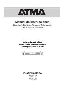 Manual de uso Atma PS 1122 Plancha