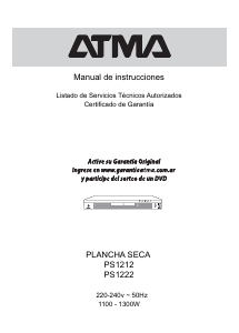 Manual de uso Atma PS 1212 Plancha