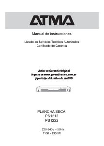 Manual de uso Atma PS 1222 Plancha