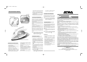 Manual de uso Atma PV 837 Plancha