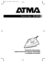 Manual de uso Atma PV 871i Plancha