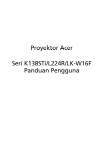 Panduan Acer K138STi Proyektor