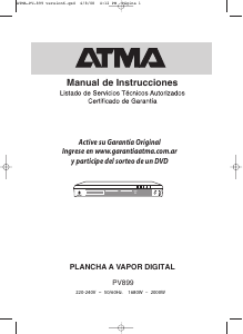 Manual de uso Atma PV 899 Plancha