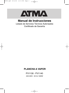 Manual de uso Atma PV 1140 Plancha