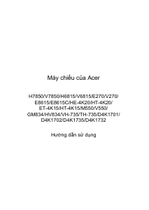 Hướng dẫn sử dụng Acer M550BD Máy chiếu