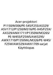 Käyttöohje Acer P1150 Projektori