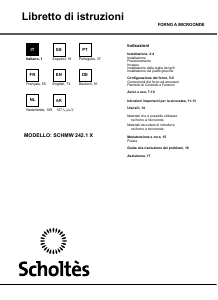 Manual Scholtès SCHMW 242.1 Q Micro-onda
