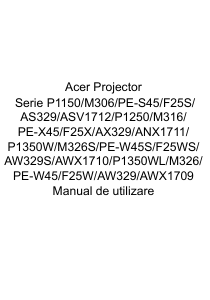 Manual Acer P1150 Proiector