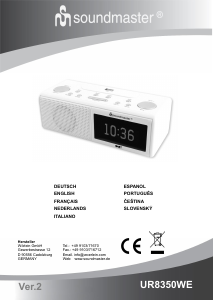 Manual de uso SoundMaster UR 8350 WE Radiodespertador