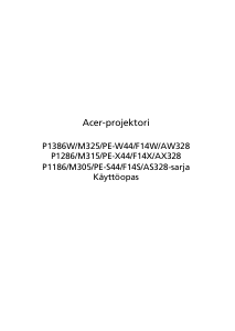 Käyttöohje Acer P1186 Projektori