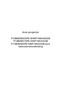 Handleiding Acer P1186 Beamer