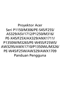 Panduan Acer P1250B Proyektor