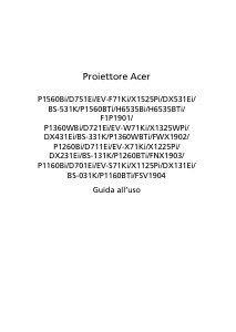 Manuale Acer P1260Bi Proiettore