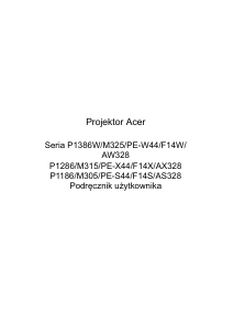 Instrukcja Acer P1286 Projektor