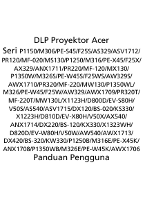 Panduan Acer P1350WB Proyektor