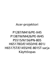 Käyttöohje Acer P1387W Projektori