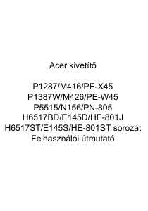 Használati útmutató Acer P5515 Vetítő