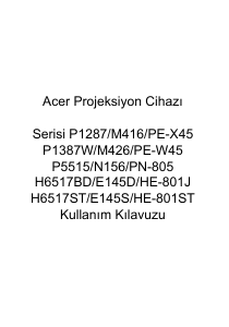 Kullanım kılavuzu Acer P5515 Projektör