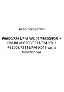 Käyttöohje Acer P6200S Projektori