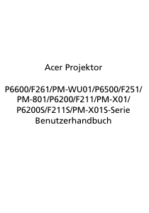 Bedienungsanleitung Acer P6200S Projektor