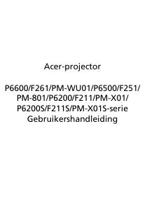 Handleiding Acer P6500 Beamer