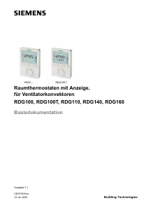 Bedienungsanleitung Siemens RDG100 Thermostat