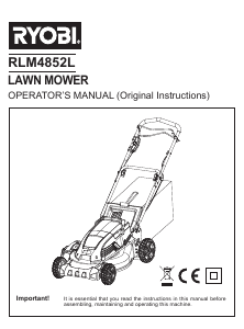 Bedienungsanleitung Ryobi RLM4852L Rasenmäher