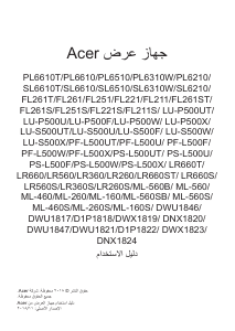 كتيب آيسر PL6310W بروجكتور