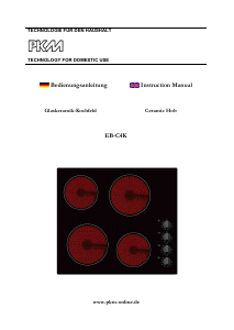 Handleiding PKM EB-C4K Kookplaat