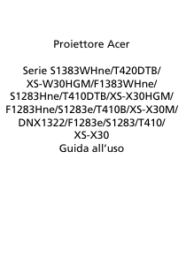 Manuale Acer S1283Hne Proiettore