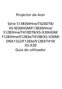 Manual Acer S1283Hne Projetor