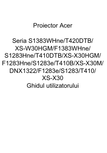 Manual Acer S1283Hne Proiector