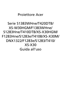 Manuale Acer S1283e Proiettore