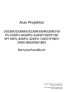 Bedienungsanleitung Acer U5230 Projektor