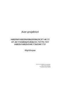 Käyttöohje Acer V6820M Projektori