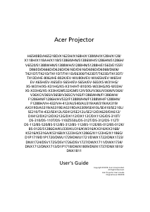 Manual Acer X1123HG Projector