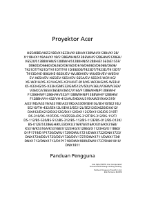Panduan Acer X1123HG Proyektor