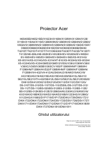 Manual Acer X1123HG Proiector