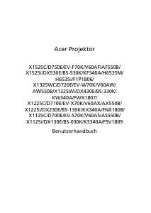 Bedienungsanleitung Acer X1125i Projektor