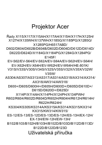 Manuál Acer X125H Projektor